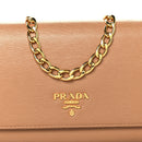 Vitello Move Metal Oro Chain Wallet Caramel