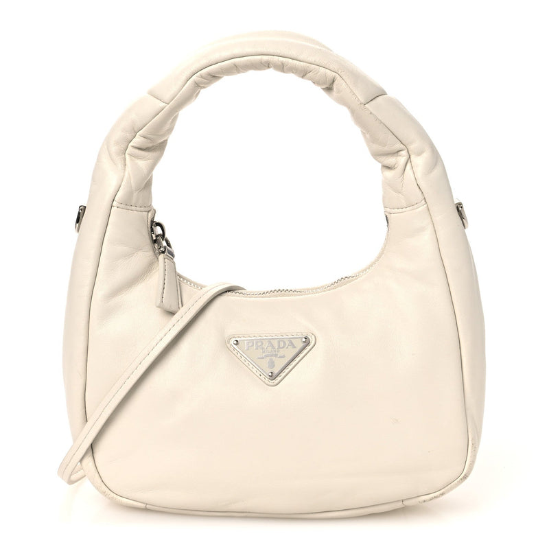 Nappa Soft Padded Mini Bag White