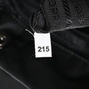 Nylon Vela Saffiano Small Cinch Backpack Black