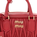 Nappa Matelasse Regular Arcadie Top Handle Bag Rosso