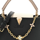 Taurillon Flower Chain Capucines MM  Black Galet Gray Pearly Cream