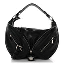 Calfskin Small Repeat Zip Hobo Black
