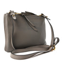 Vitello Phenix Double Zip Crossbody Bag Argilla