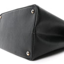 Saffiano Cuir Large Double Bag Black Fuoco