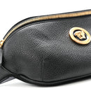 Grained Calfskin Vanitas Medea Belt Bag Black