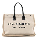 Linen Calfskin Rive Gauche Tote Optic White