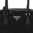 Re-Nylon Saffiano Medium Re-Edition 1978 Two Handle Bag Black