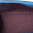 Grained Calfskin Canvas Small La Medusa Chain Top Handle Handbag Rope Blue