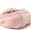 Faux Fur Quilted Virtus V Mini Chain Flap Shoulder Bag English Rose