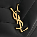 Calfskin Y Quilted Monogram Toy Loulou Crossbody Bag Black