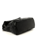 Lambskin Quilted Small Loulou Puffer Monogram Chain Satchel Black