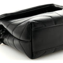Calfskin Y Quilted Monogram Monochrome Toy Loulou Crossbody Bag Black