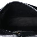 Crinkled Calfskin Matelasse Monogram Baby Niki Chain Satchel Black