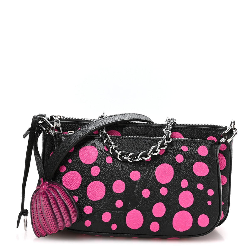 LV X YK Empreinte Multi Pochette Accessories Black Fuchsia