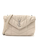 Lambskin Quilted Toy Loulou Puffer Monogram Chain Satchel Crema Soft
