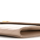 Grain De Poudre Matelasse Chevron Monogram Envelope Clutch Dark Beige