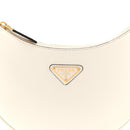 Soft Calfskin Small Arque Shoulder Bag White