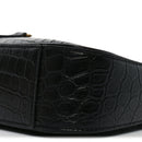 Calfskin Crocodile Embossed Le 5 A 7 Hobo Black