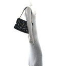 Lambskin Quilted Medium Loulou Puffer Monogram Chain Satchel Black