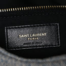 Denim Quilted Medium Loulou Puffer Monogram Chain Satchel Azur