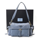 Nappa Medium Explore Shoulder Bag Aviation Blue