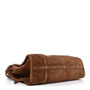 Suede Large Bonnie Shoulder Bag Cacao