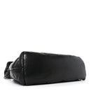 Lambskin Quilted Medium Loulou Puffer Monogram Chain Satchel Black
