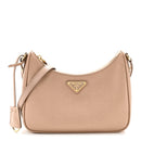Saffiano Lux Re-Edition Mini Shoulder Bag Cammeo