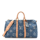 Denim Monogram New LV Remix Keepall Bandouliere 45 Blue