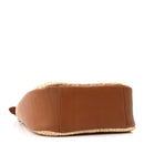 Raffia Calfskin Le 5 A 7 Small Hobo Natural Brick