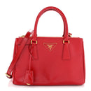 Saffiano Vernice Galleria Double Zip Tote Rosso