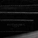 Calfskin Crocodile Embossed Small Classic Monogram Kate Tassel Satchel Black