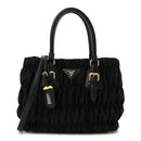 Tessuto Nylon Gaufre Tote Black