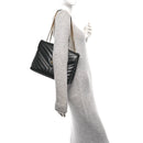 Calfskin Y Quilted Monogram Medium Loulou Chain Satchel Black