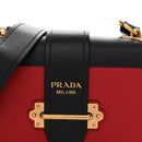 City Calfskin Saffiano Cahier Bag Fuoco Black