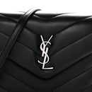 Calfskin Y Quilted Monogram Toy Loulou Crossbody Bag Black