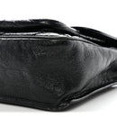 Crinkled Calfskin Matelasse Monogram Medium Niki Chain Satchel Black