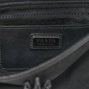 Re-Nylon Saffiano Triangle Shoulder Bag Black