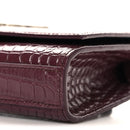 Calfskin Crocodile Embossed Monogram Kate Belt Bag Burgundy