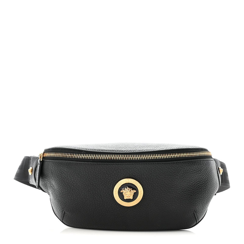 Grained Calfskin Vanitas Medea Belt Bag Black
