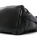 Lambskin Quilted Medium Loulou Puffer Monogram Chain Satchel Black