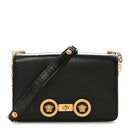 Calfskin Medallion Tribute Shoulder Bag  Black