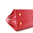 Calfskin Crocodile Embossed Baby Sac de Jour Eros Red