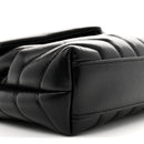 Calfskin Y Quilted Monogram Toy Loulou Crossbody Bag Black
