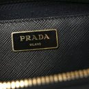 Saffiano Medium Galleria Double Zip Tote Black