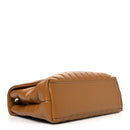 Calfskin Y Quilted Monogram Medium Loulou Chain Satchel Dark Natural