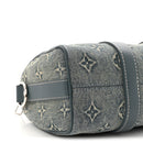 Monogram Washed Denim Keepall Bandouliere 25