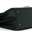 Grain de Poudre Medium Classic Monogram Cassandra Top Handle Dark Green