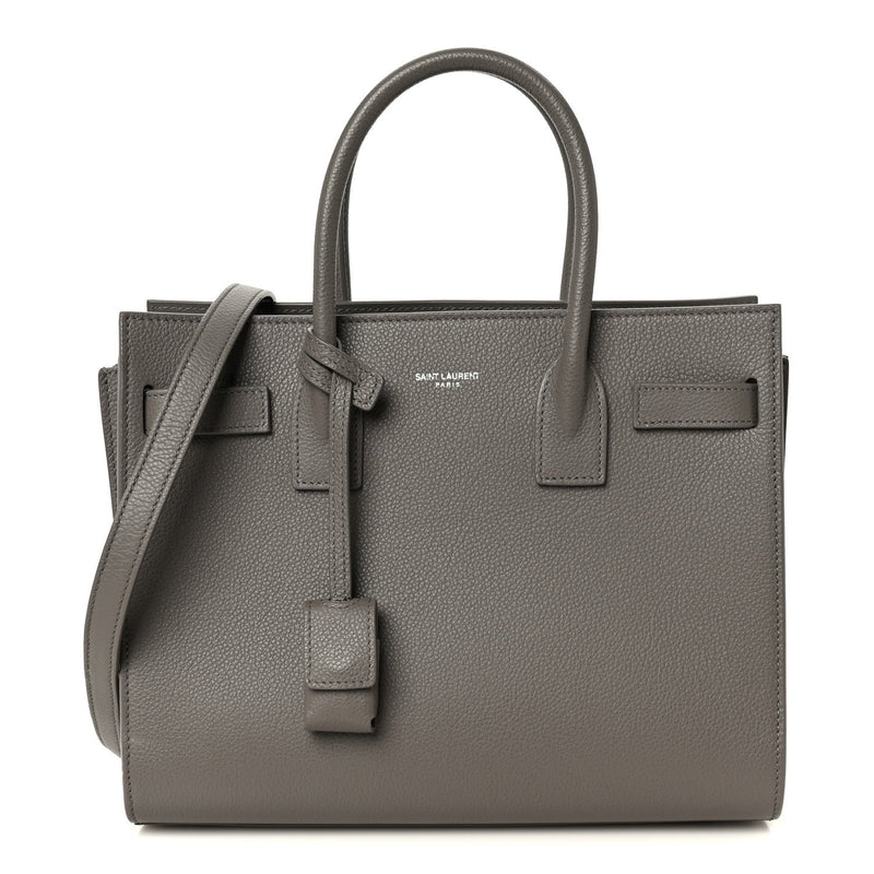 Grained Calfskin Baby Sac De Jour Taupe