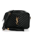 Calfskin Matelasse Monogram Lou Camera Bag Black